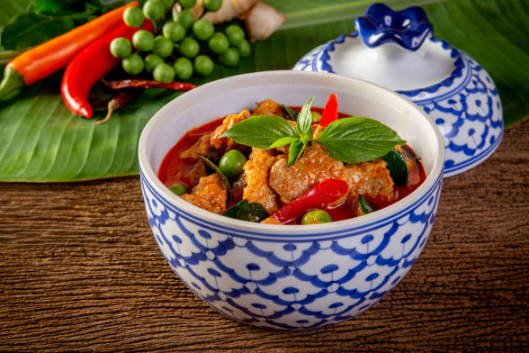 Red Curry in ceramic bowl